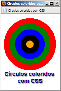 3 círculos concêntricos nas cores vermelha verde e azul.
