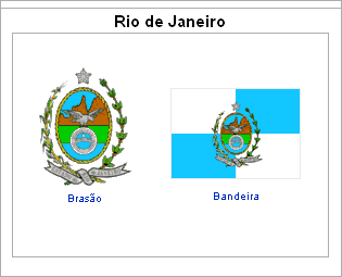 Bandeira e brazo estado do Rio de Janeiro