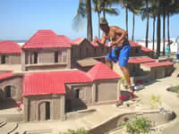 Arte nas areias de Copacabana