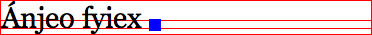 Texto mostrando imagem alinhada com uso de pixel negativo