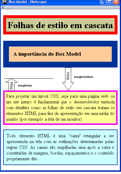 Screenshot mostrando o colapso  das margens