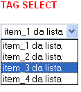 A tag select sem estilização