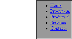 Menu com apenas a div estilizada!